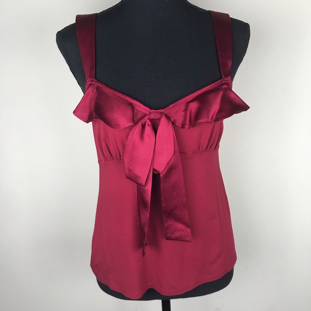 Nanette Lepore Red Ruffle Tank Top M